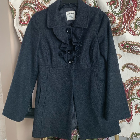 OLD NAVY NWOT wool blend dark grey coat Size Small - Picture 6 of 13